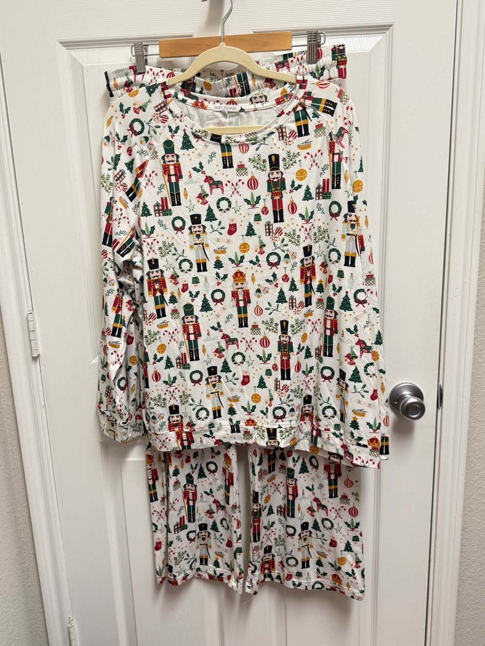 Mary Square Holiday Nutcracker Pajama Set